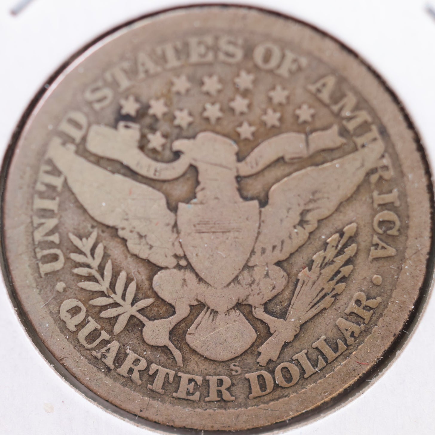 1899-S Barber Quarter, About Good Circulated Coin, Store #QR856
