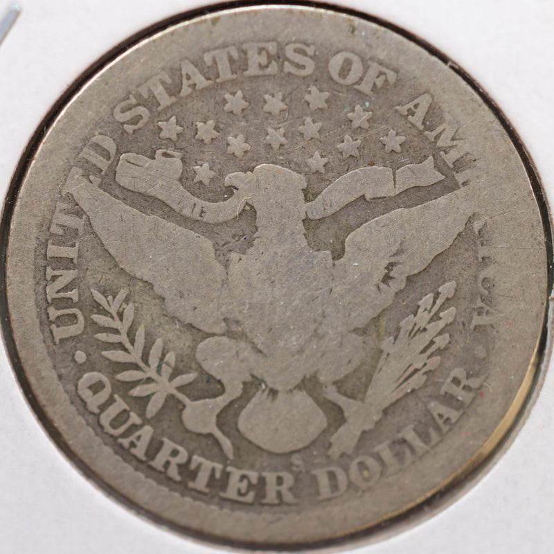 1899-S Barber Quarter, About Good Circulated Coin, Store