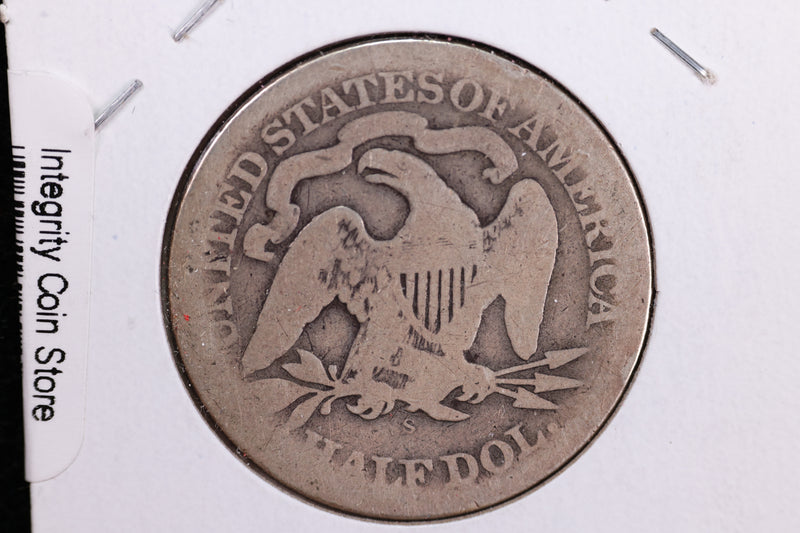 1870-S Seated Liberty Half Dollar, Affordable Circulated Coin. Store