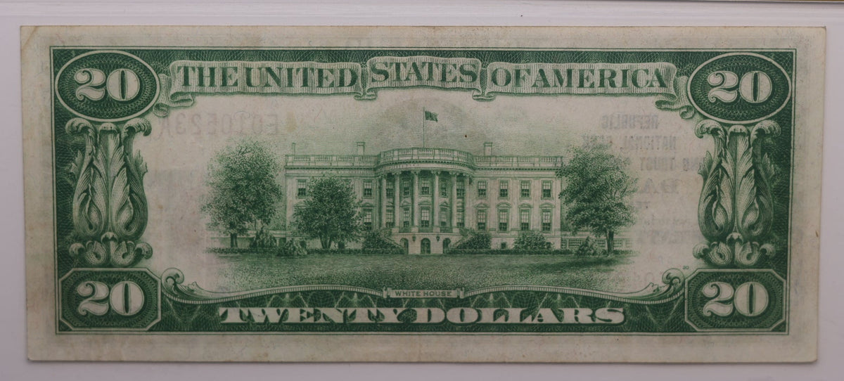 1929 $20 National Currency. CH# 12186, Dallas Texas.  PCGS VF-35, Store #NBN034.