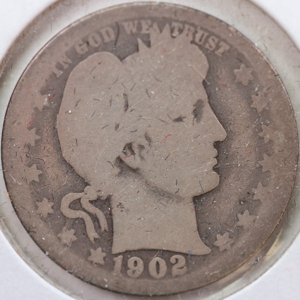 1902-O Barber Quarter, About Good Circulated Coin, Store #QR871