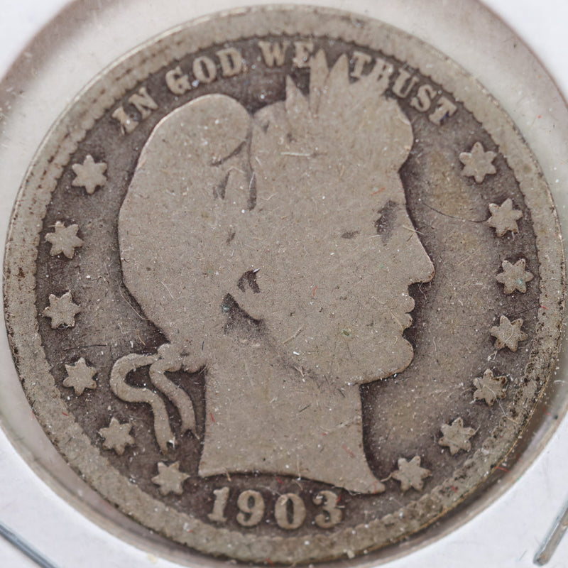 1903 Barber Quarter, Good Circulated Coin, Store