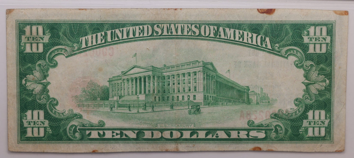 1929 $10 National Bank Note, CH# 8592, Ely, MN, PCGS VF-25, Store #NBN050.