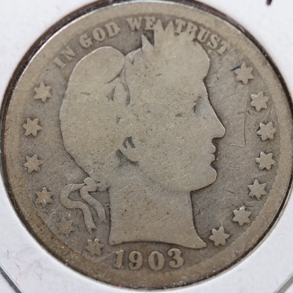 1903-S Barber Quarter, Good Circulated Coin, Store #QR879