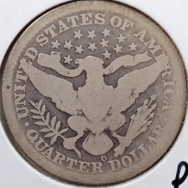 1904-O Barber Quarter, About Good Circulated Coin, Store