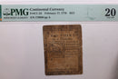 February 17, 1776. $2/3, Continental Currency, PMG VF-20., Store