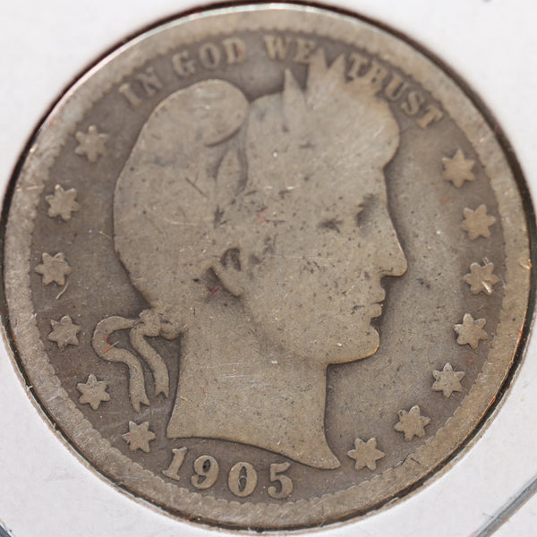 1905-O Barber Quarter, About Good Circulated Coin, Store #QR887