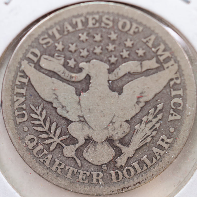 1905-S Barber Quarter, Very Good Circulated Coin, Store