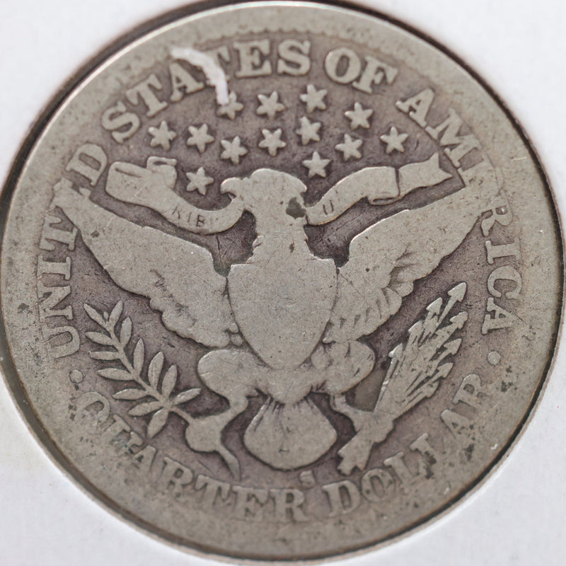 1905-S Barber Quarter, About Good Circulated Coin, Store
