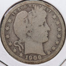 1906 Barber Quarter, Very Good Circulated Coin, Store