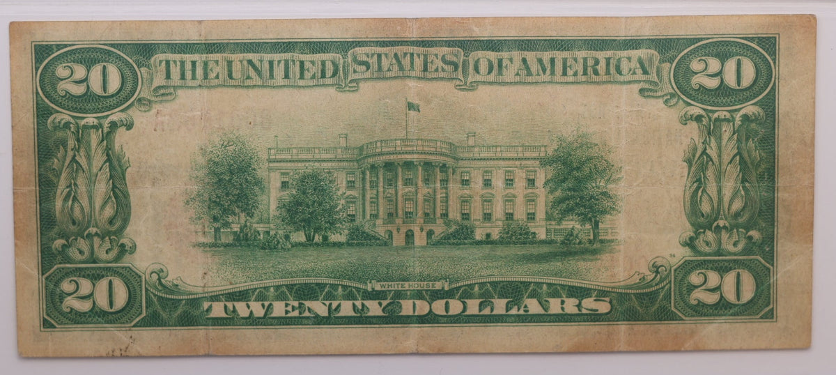 1929 $20 National Bank Note, CH# 4635, Newport News, VA.  PCGS AU-58, Store #NBN071.