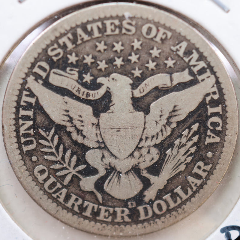 1906-D Barber Quarter, Very Good Circulated Coin, Store