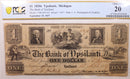 1837 $1, Ypsilanti, Michigan, Obsolete Note, PCGS VF-20., Store