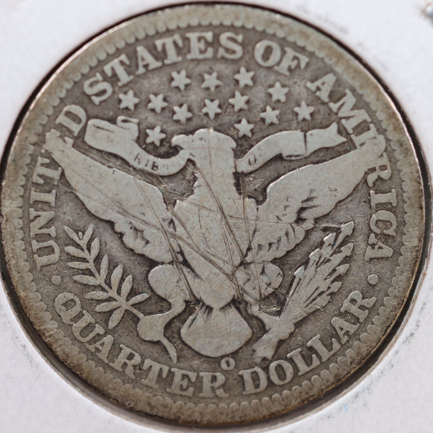 1906-O Barber Silver Quarter, Very Good Circulated Coin, Store #QR895