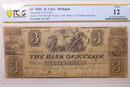 1843 $3, St. Clair, Michigan, Obsolete Note, PCGS Fine-12., Store