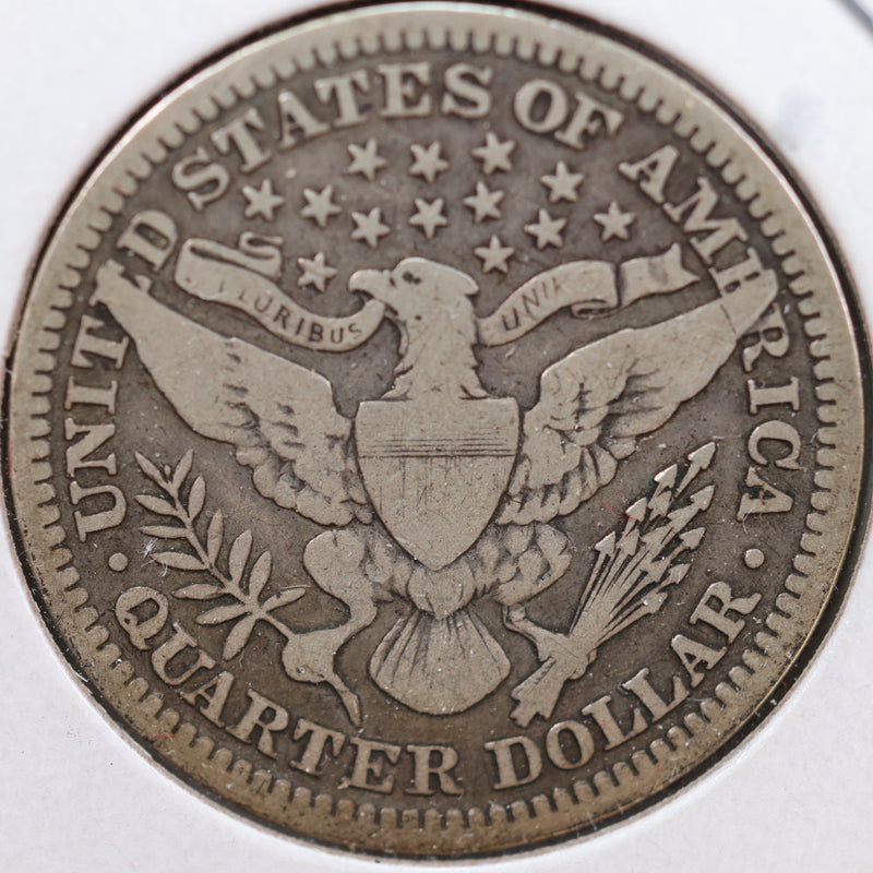1907 Barber Quarter, Very Good Circulated Coin, Store