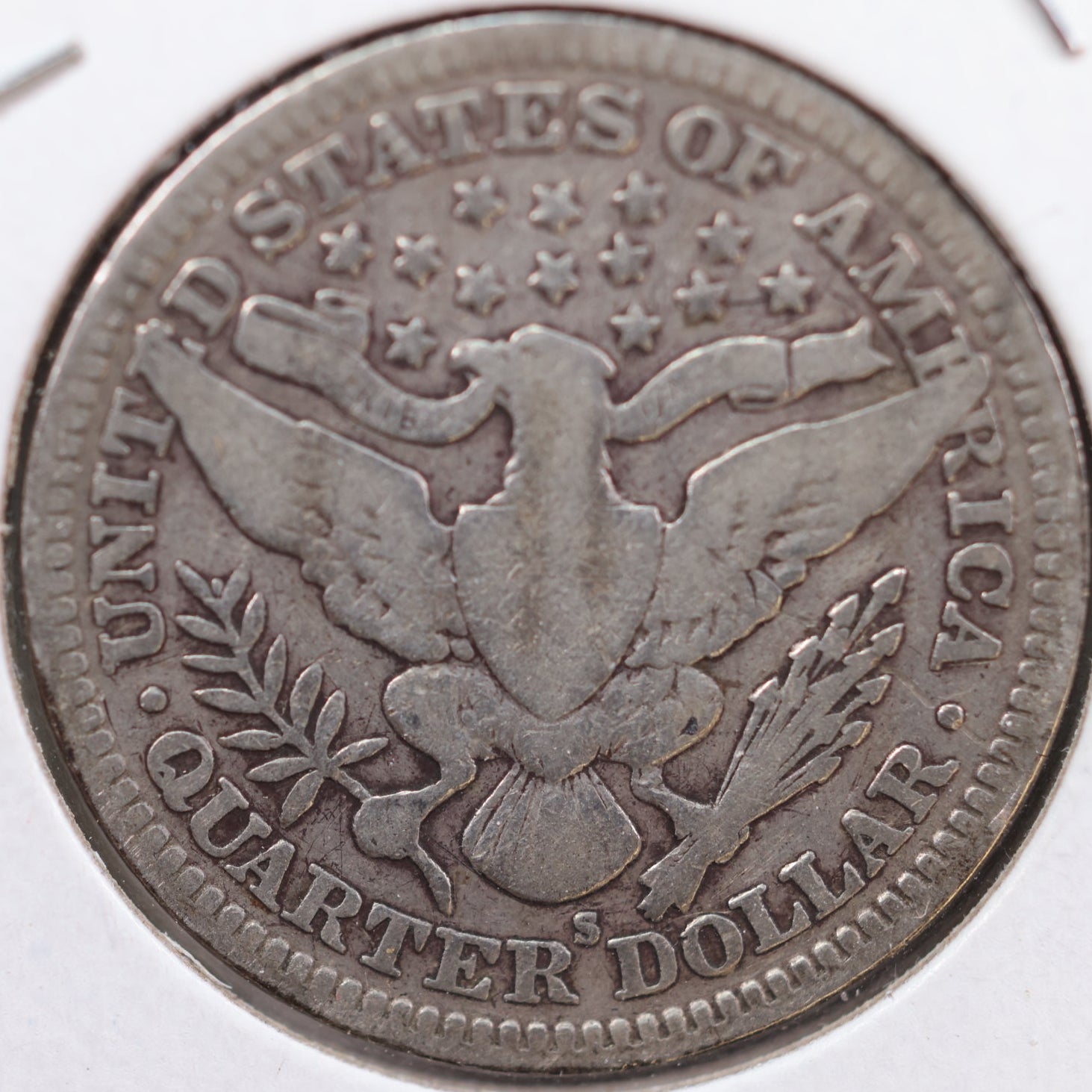 1907-S Barber Silver Quarter, Very Good Circulated Coin, Store #QR902