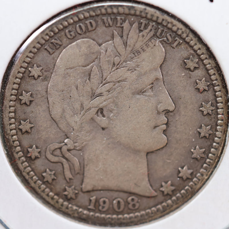 1908-O Barber Quarter, Very Fine Circulated Coin, Store