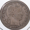 1908-D Barber Quarter, Very Fine Circulated Coin, Store