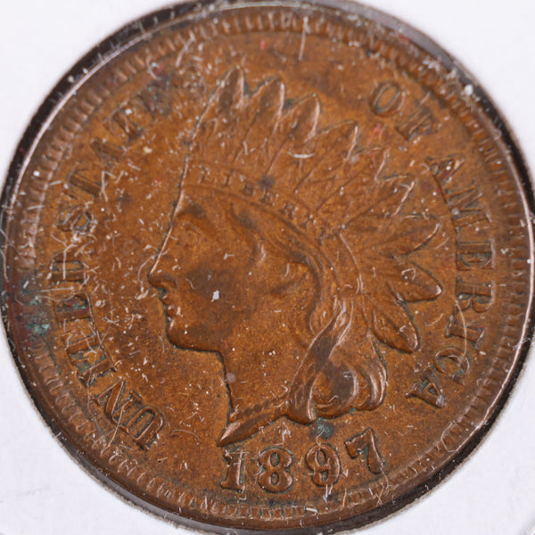 1897 Indian Head Cent, Abt Uncirculated Coin, Store #CT0332