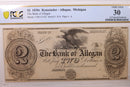18__ $2, Allegan, Michigan, Obsolete Note, PCGS VF-30., Store