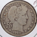 1908-D Barber Quarter, Very Good Circulated Coin, Store