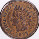1897 Indian Head Cent, Abt Uncirculated Coin, Store