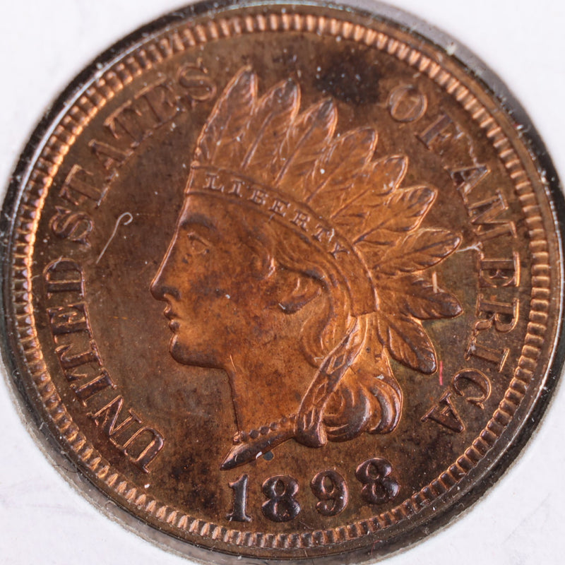 1898 Indian Head Cent, RB Proof Coin, Store