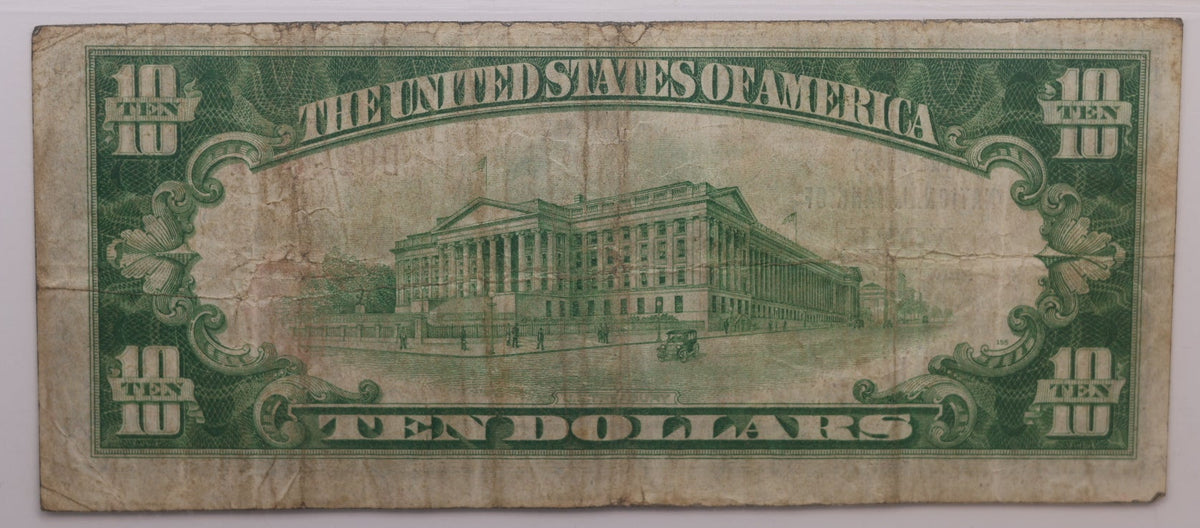 1929 $10, National Bank Note, CH# 197, York, PA. PCGS VF-20, Store #NBN080.