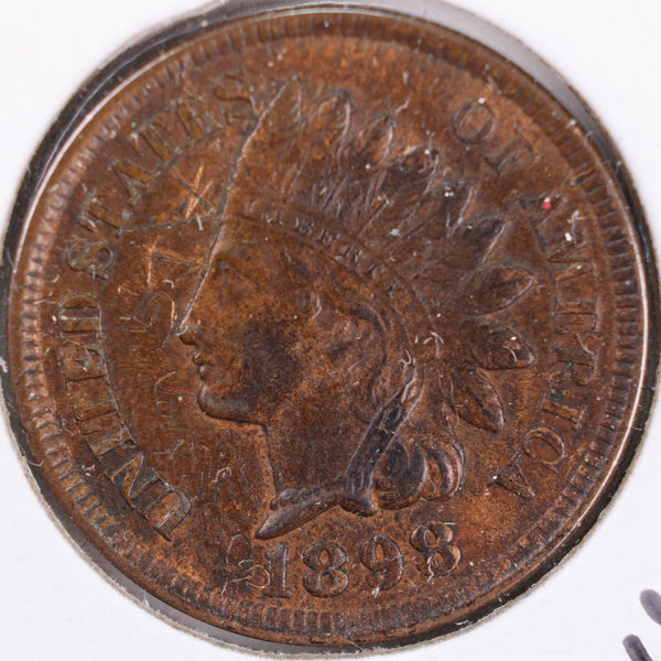 1898 Indian Head Cent, Abt Uncirculated Coin, Store #CT0336