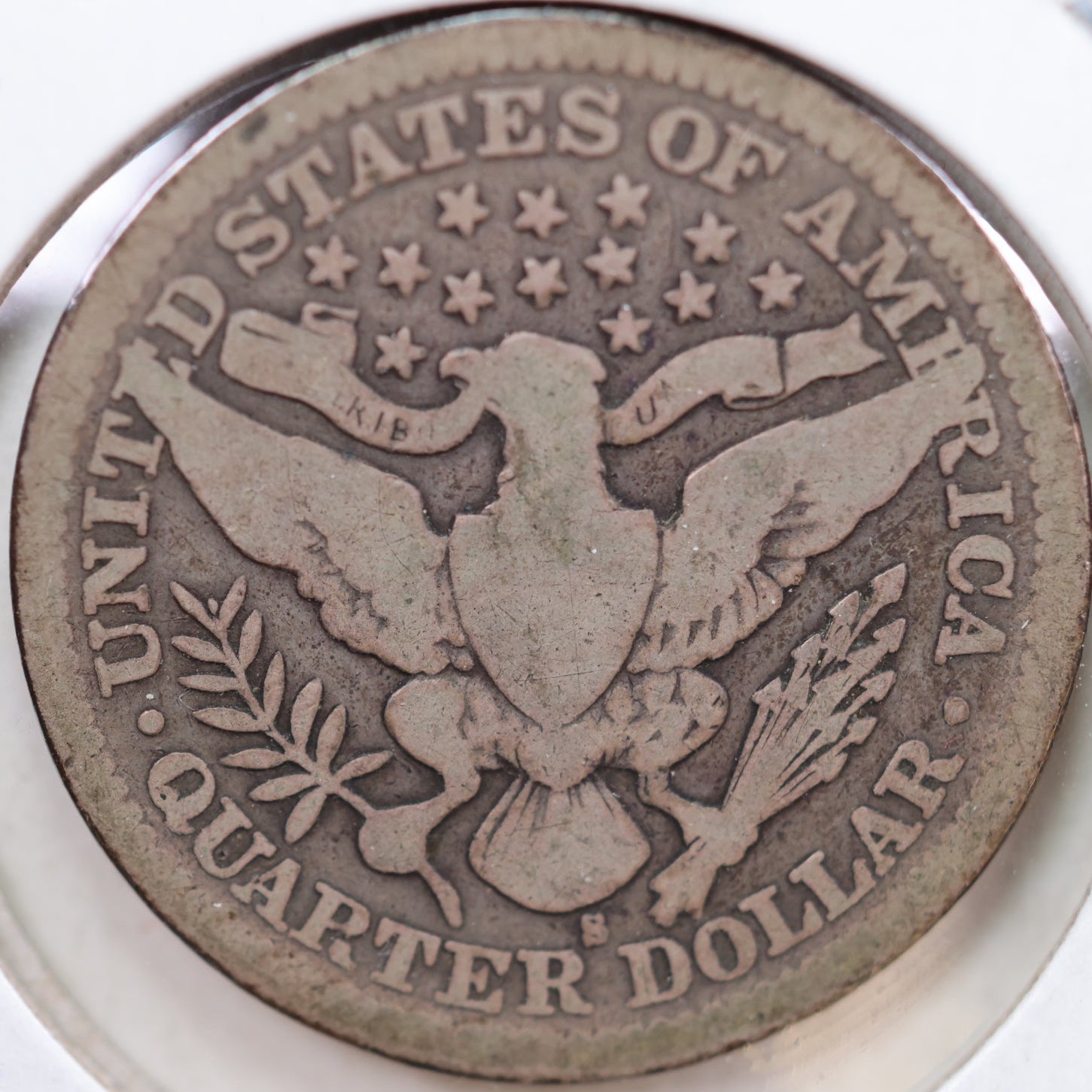 1908-S Barber Silver Quarter, Very Good Circulated Coin, Store #QR911