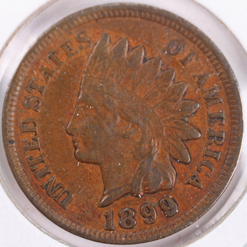 1899 Indian Head Cent, Very Fine+ Circulated Coin, Store