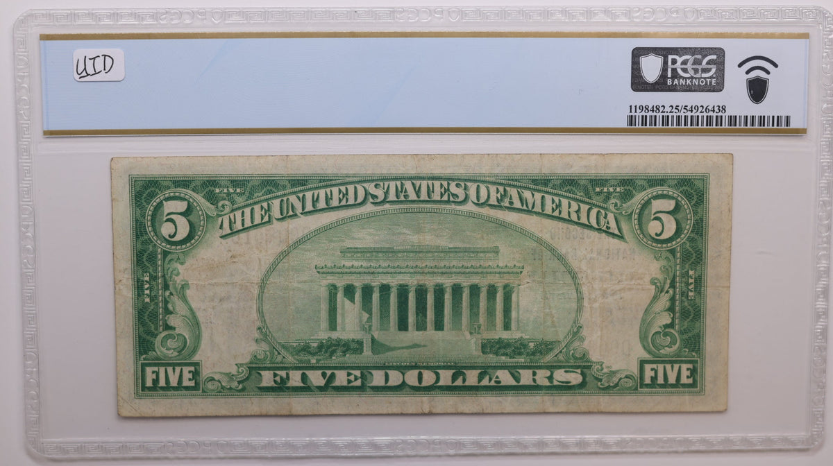 1929 $5, National Bank Note, CH# 879, Titusville, PA. PCGS VF-25, Store #NBN082.