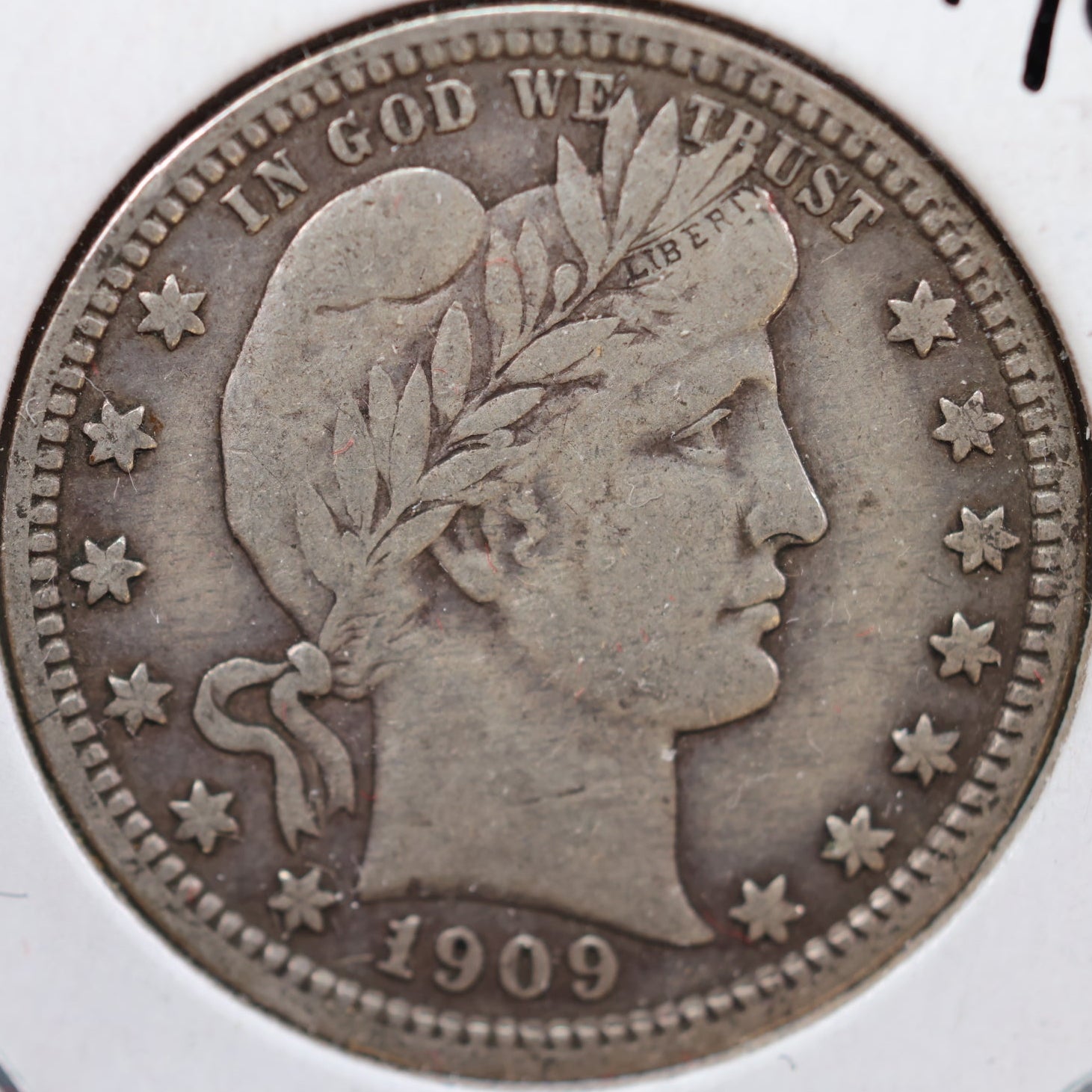 1909-D Barber Silver Quarter, Very Fine Circulated Coin, Store #QR914