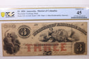 1854 $3, Anacostia, D.C., Obsolete Currency, PCGS XF-45., STORE