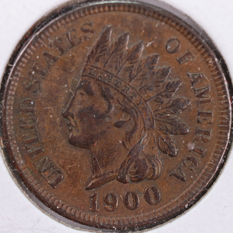 1900 Indian Head Cent, Abt Uncirculated+ Coin, Store