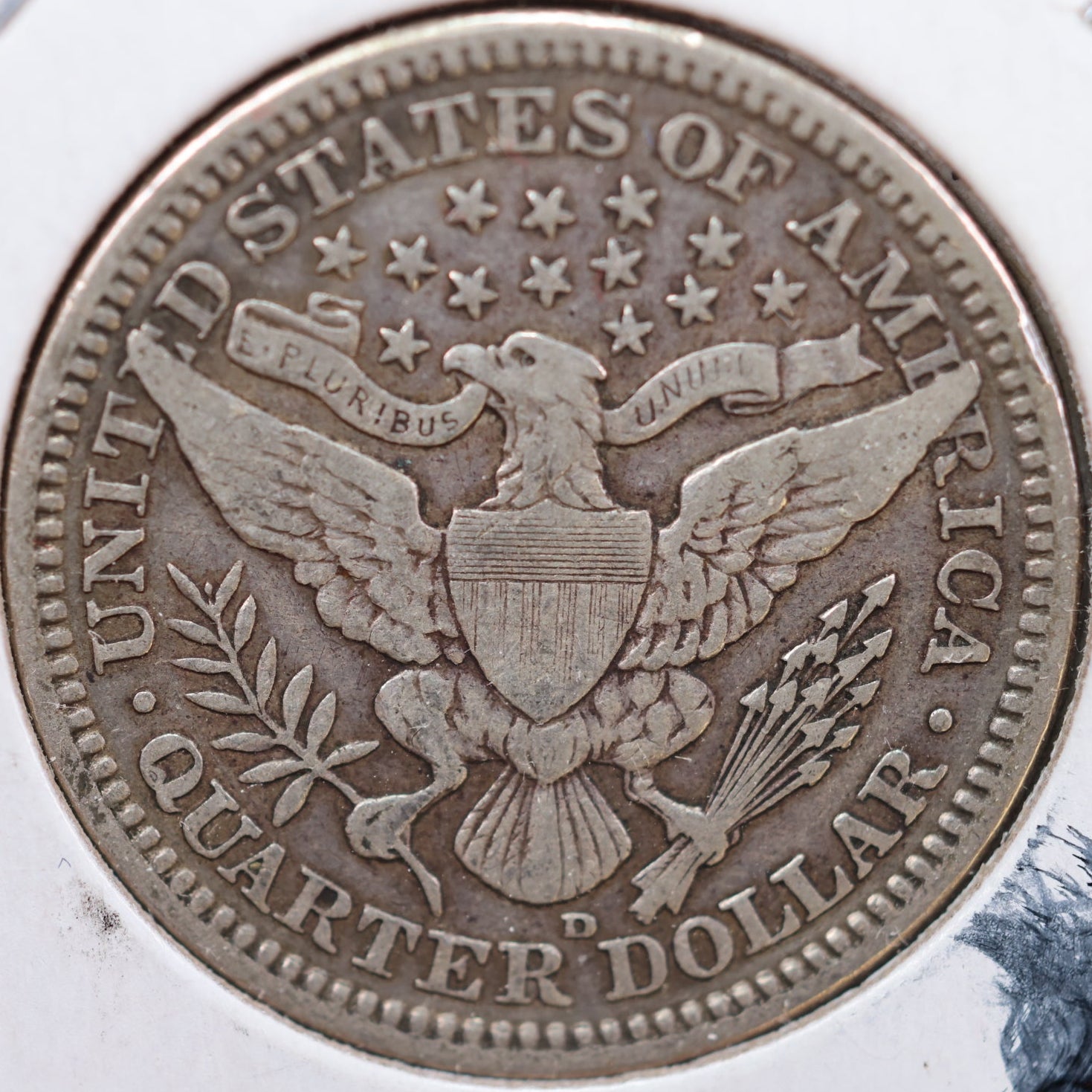 1909-D Barber Silver Quarter, Very Fine Circulated Coin, Store #QR914