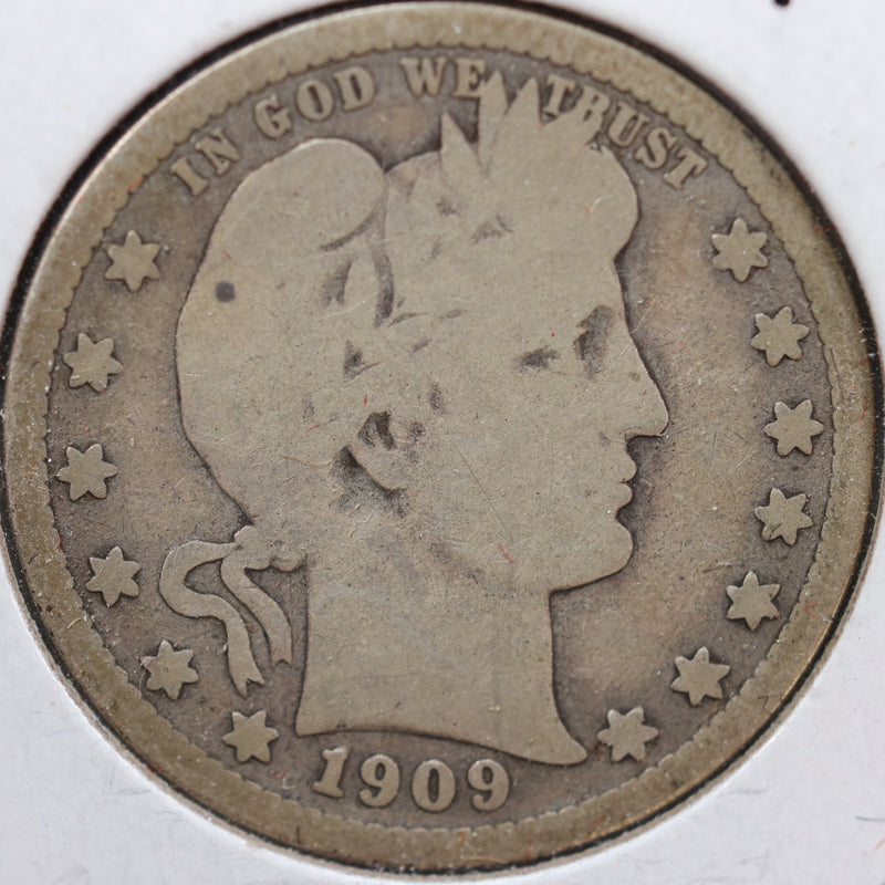 1909-D Barber Quarter, Good Circulated Coin, Store