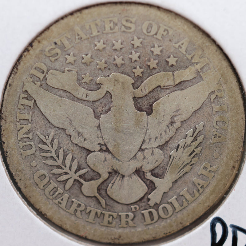 1909-D Barber Quarter, Good Circulated Coin, Store