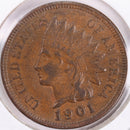 1901 Indian Head Cent, Extra Fine Circulated Coin, Store