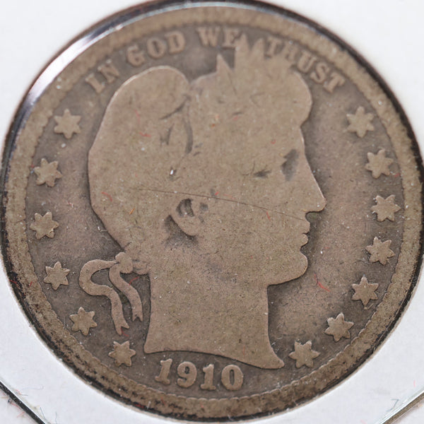 1910 Barber Quarter, Good Circulated Coin, Store #QR920
