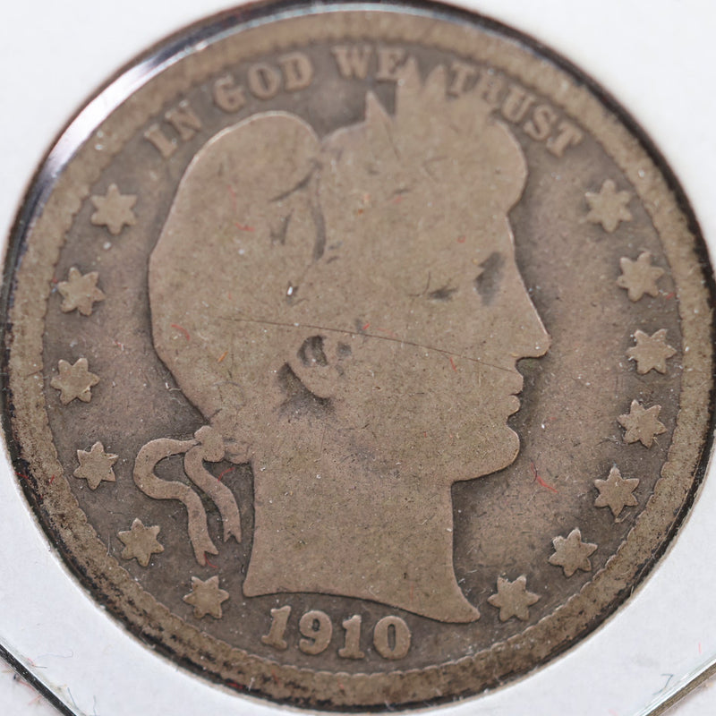 1910 Barber Quarter, Good Circulated Coin, Store