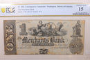 18__ $1 Merchants Bank, Washington, D.C. Obsolete, PCGS Fine-15., STORE