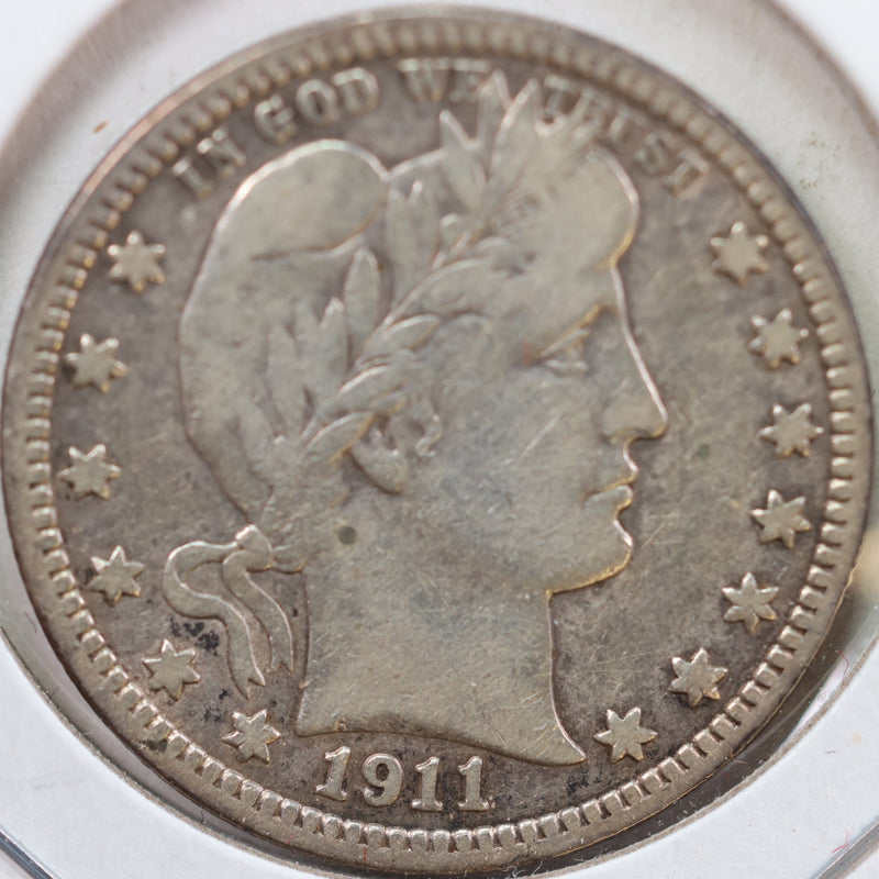 1911 Barber Quarter, Fine Circulated Coin, Store