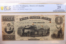 1862 $1, The State Bank, Washington, D.C., Obsolete Note, PCGS VF-25, STORE