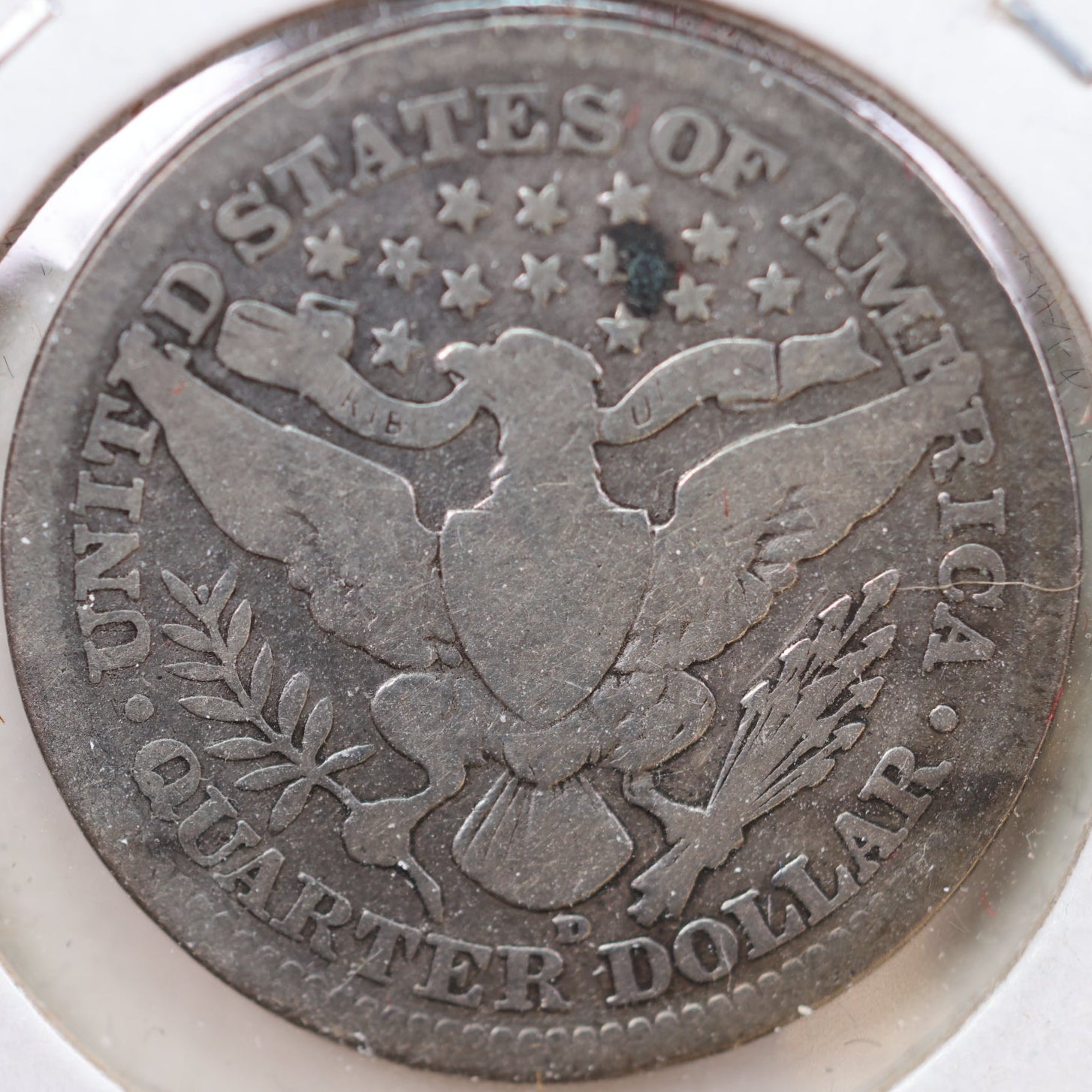 1911-D Barber Silver Quarter, Very Good Circulated Coin, Store #QR926