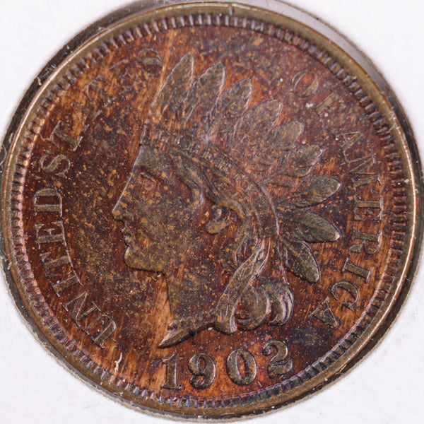 1902 Indian Head Cent, Gem Mint State Uncirculated Coin, Store #CT0355