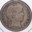 1912 Barber Quarter, Very Good Circulated Coin, Store