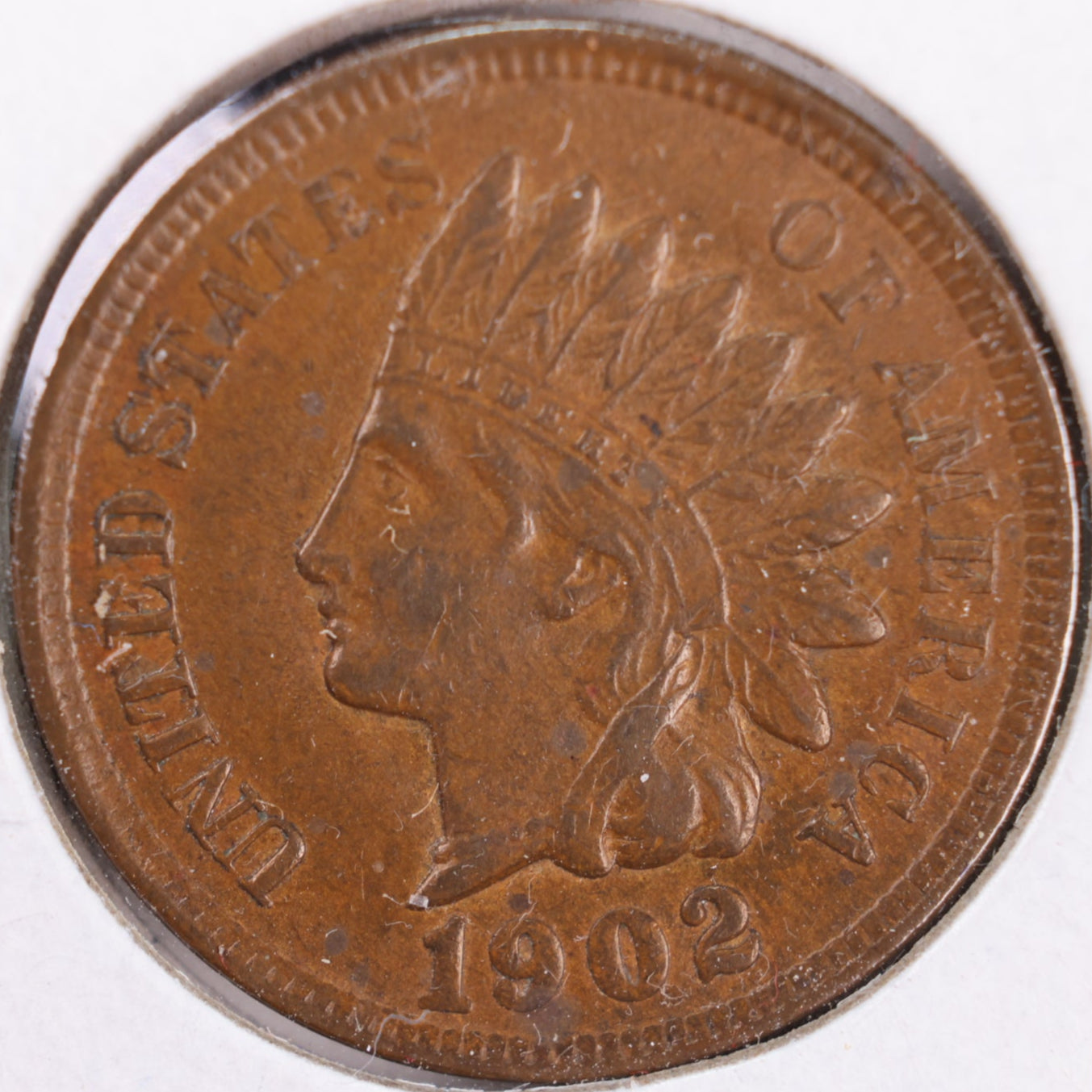1902 Indian Head Cent, Abt Uncirculated Coin, Store #CT0356