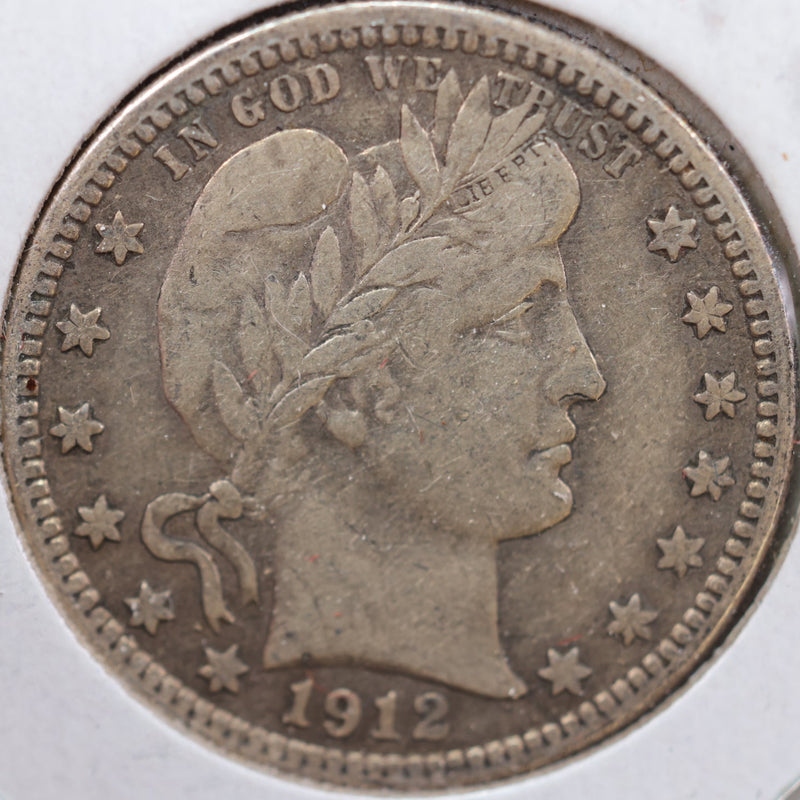 1912-S Barber Quarter, Very Fine Circulated Coin, Store